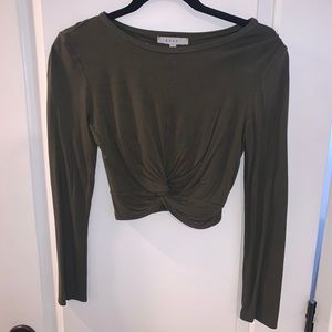 Dark Green Crop Top